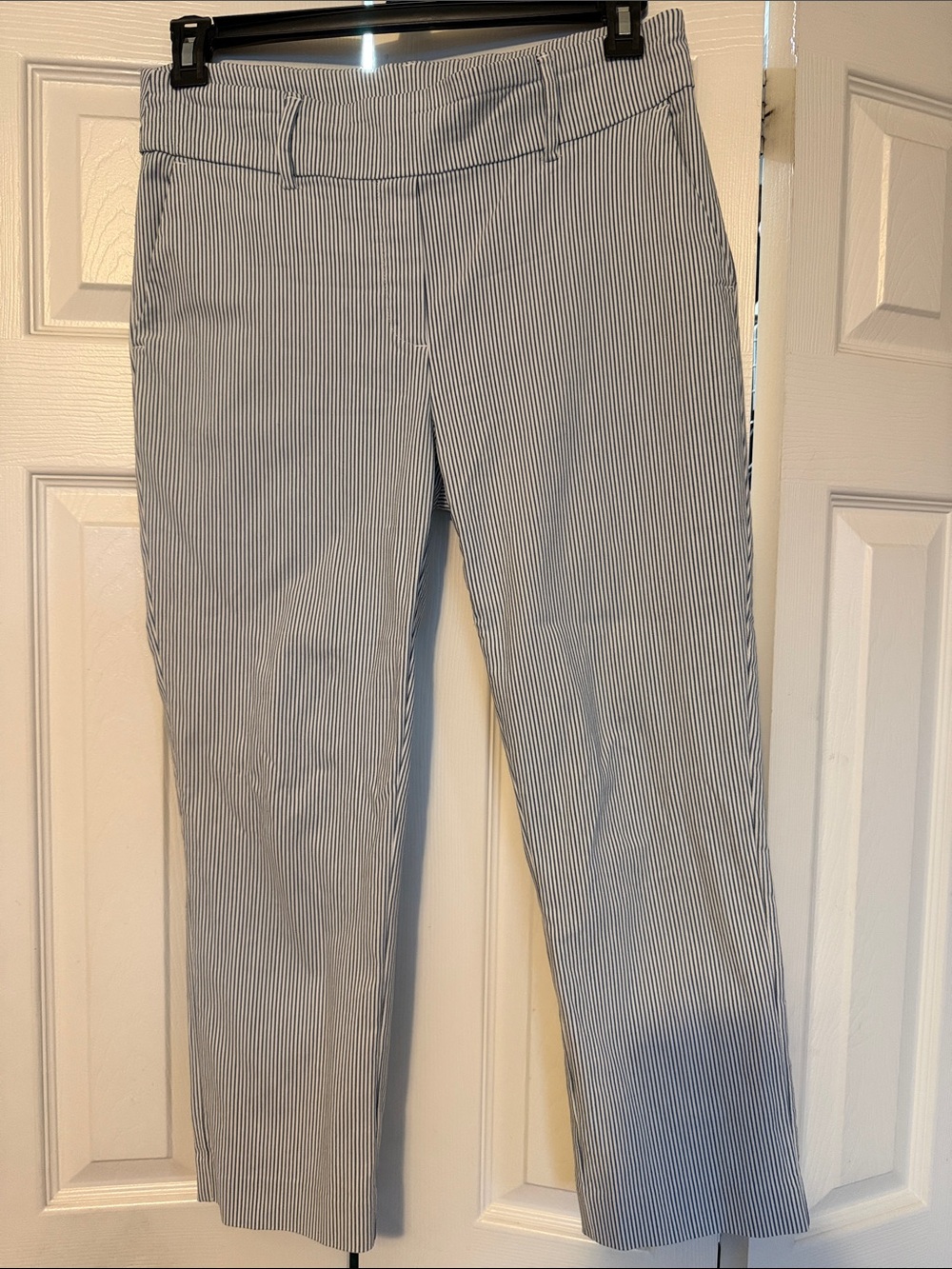Jules & Leopold Navy and White Striped cropped pants size M